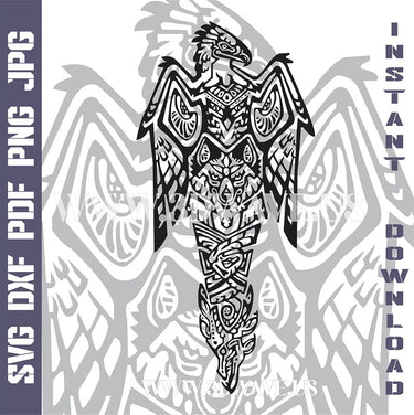TRIBAL EAGLE Laser and Cricut SVG Vector Files